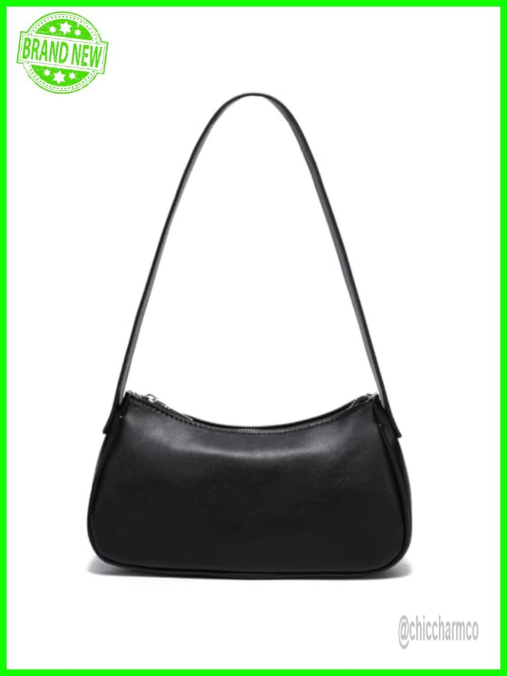 Small Vegan Leather Shoulder Bag Cute Mini Purse Trendy Women's Everyday Handbag